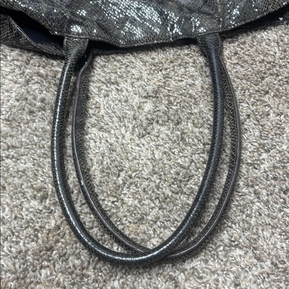 Margot snakeskin and leather tote